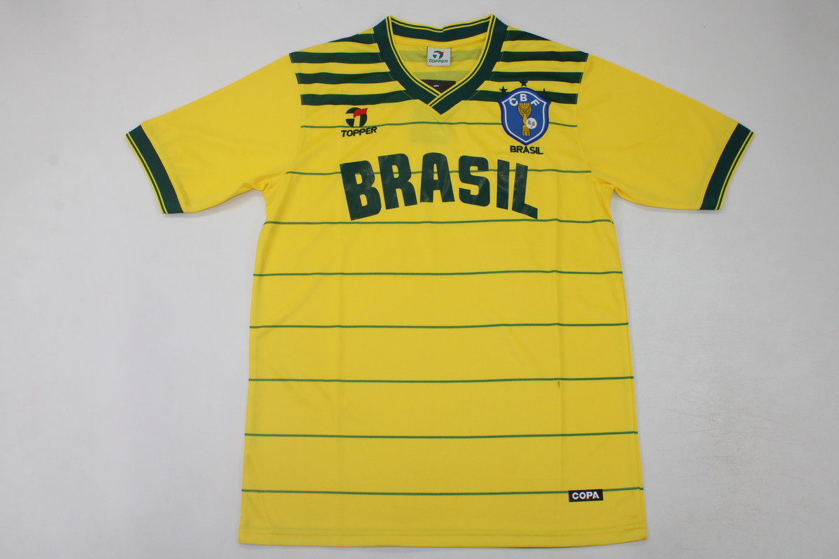 AAA Quality Brazil 1984 Brasil Cup Home Soccer Jersey